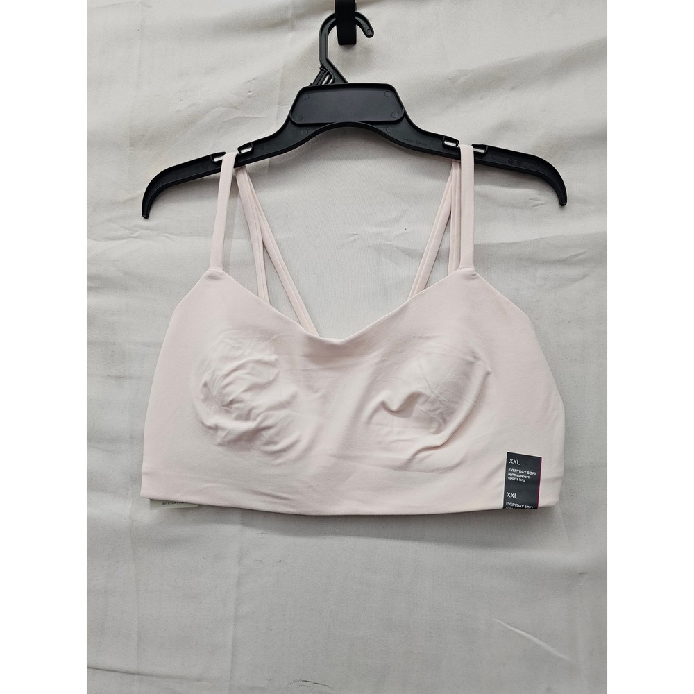All in Motion Womens Strappy Sports Bra Pink Nylon Blend Athletic Size XXL